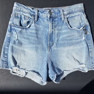 Silver Jeans Light Blue Distressed Jean Shorts